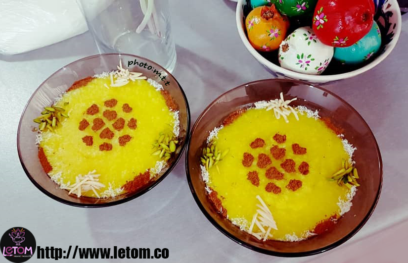 Dessert with natural Letom saffron
