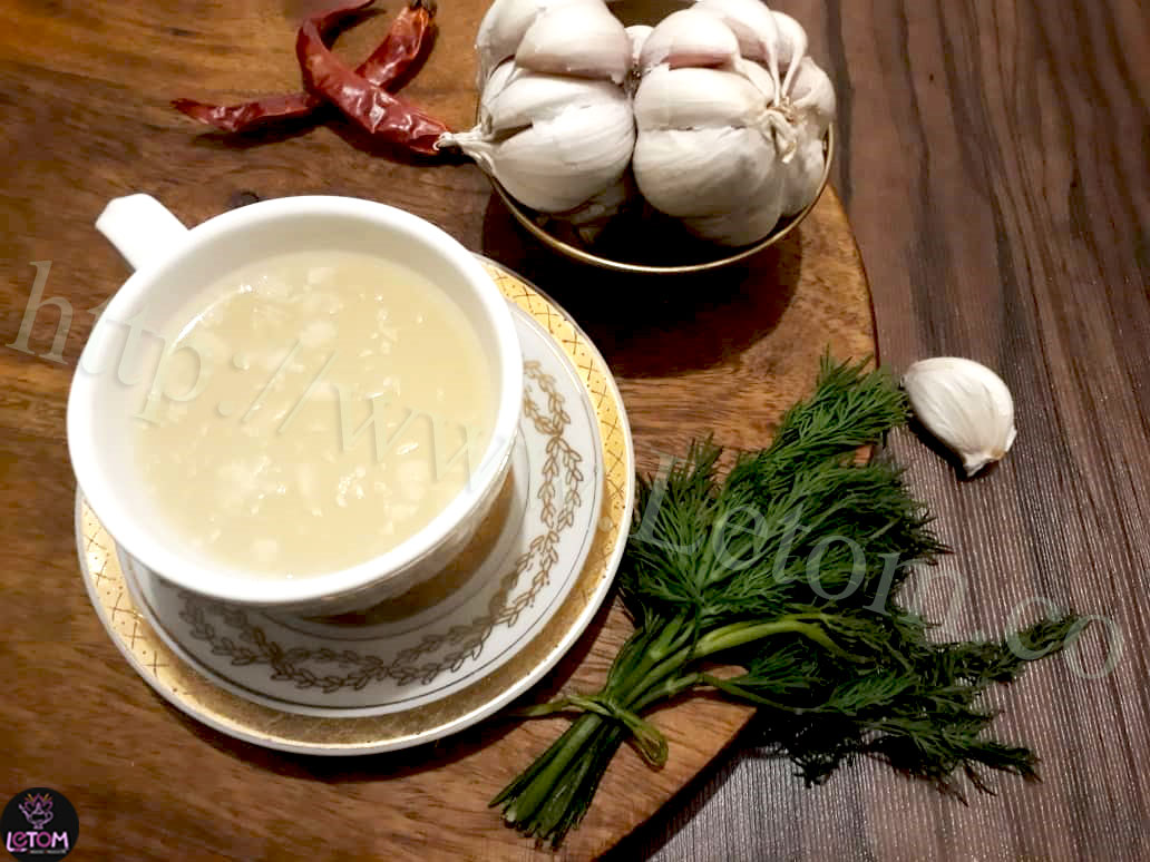 Organic garlic with fat burning tea