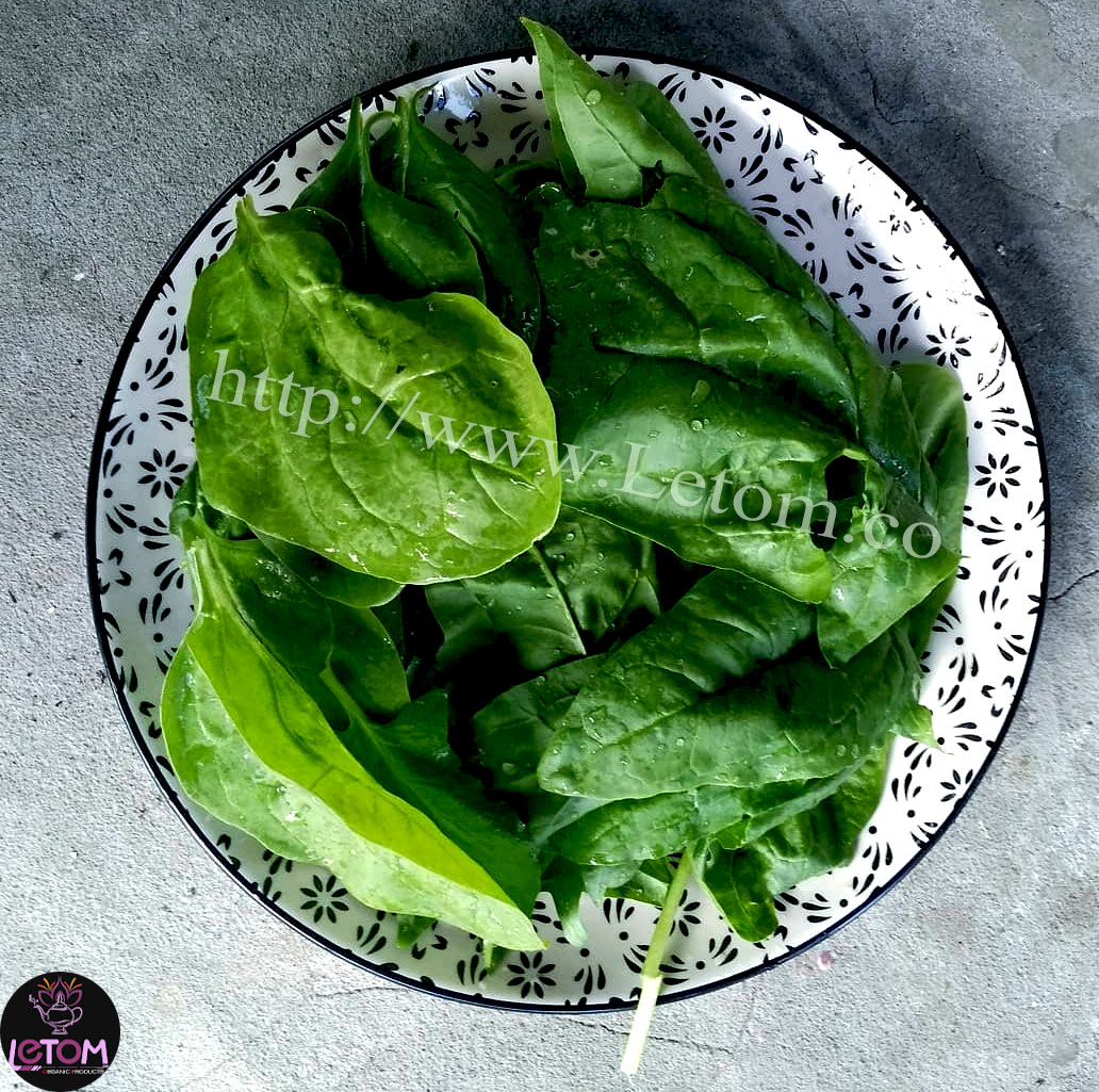 A plate of spinach