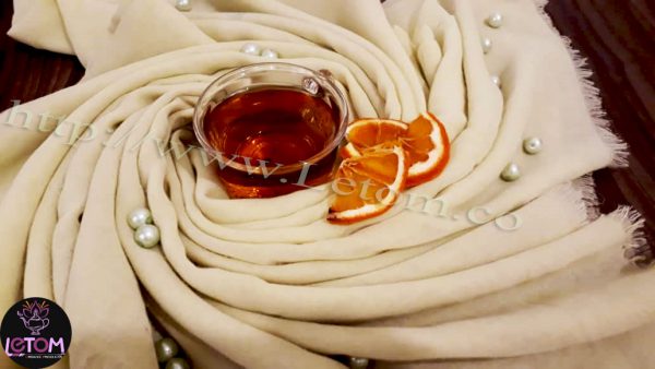 Organic dried orange tea cup