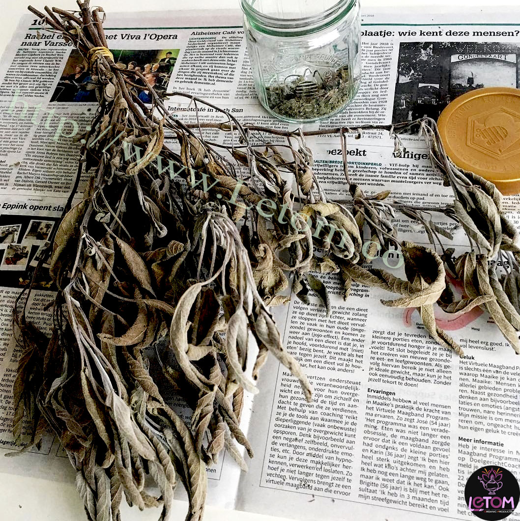 Dried leaves are the best natural sage on the newspaper
