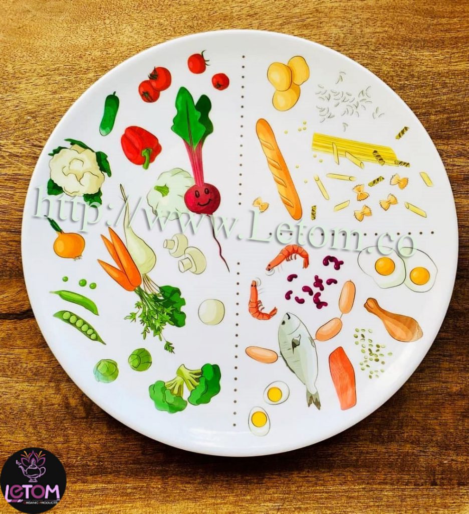 A plate of vegetable painting for weight loss