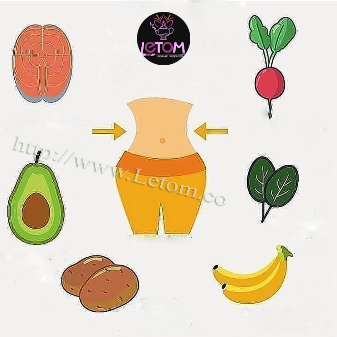Painting of vegetables and flat stomach