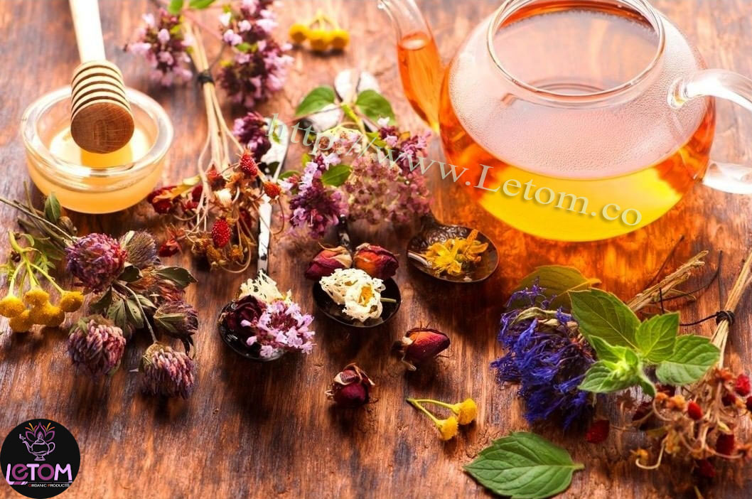 A teapot of rose tea with herbs for rapid weight loss